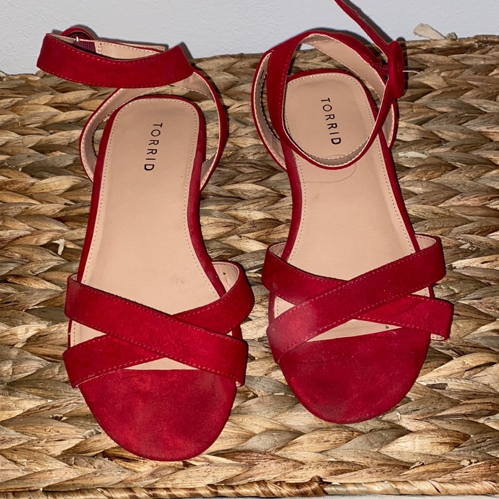 Torrid red strappy sandal